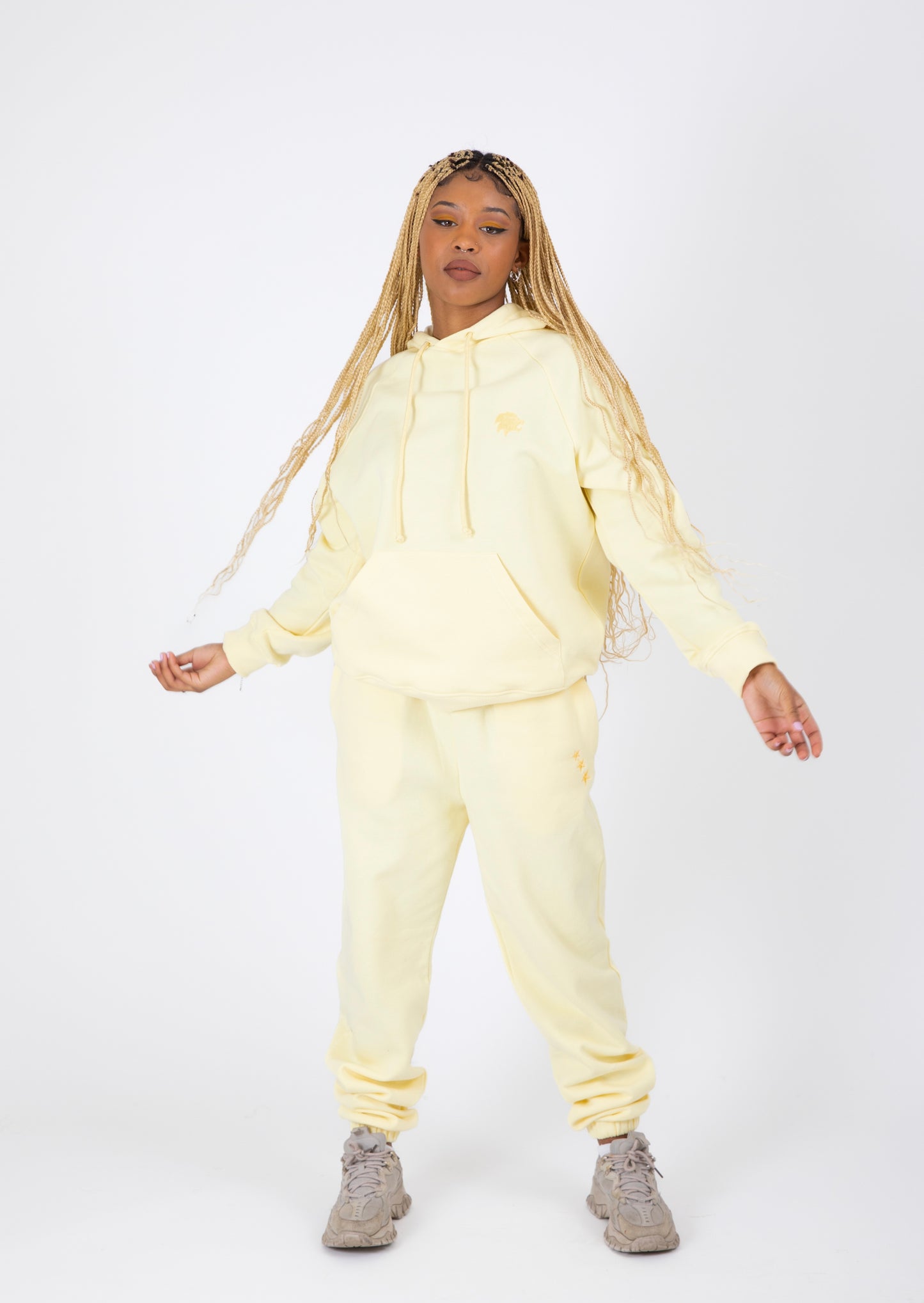 Sweat Néphélée jaune avec logo Aphaïa