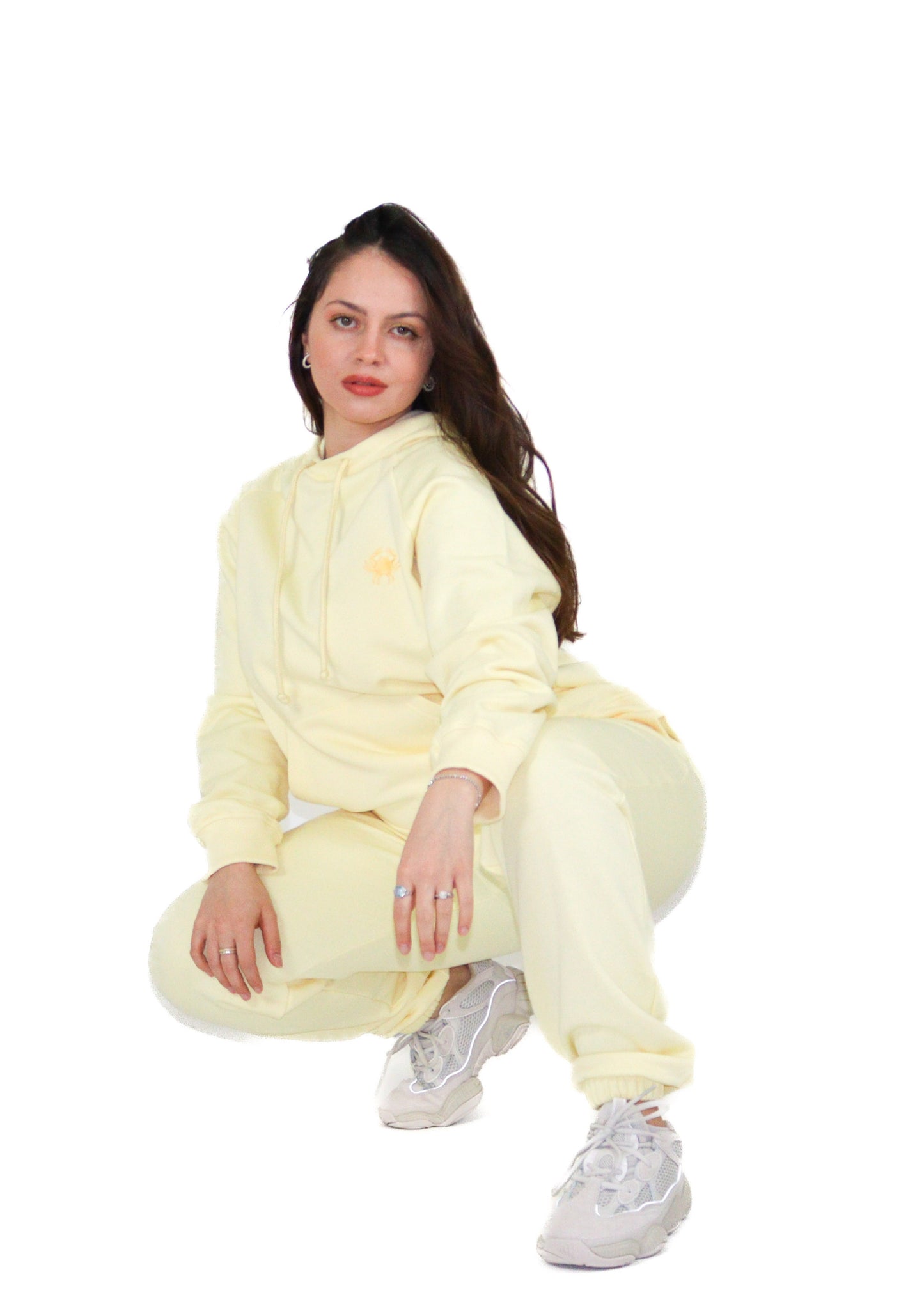 Sweat Néphélée jaune avec logo Aphaïa