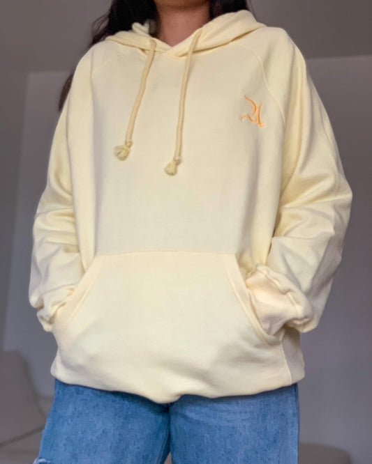 Sweat Néphélée jaune avec logo Aphaïa